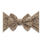 Putty/White dot Baby Bling® Shabby Dot Knot soft nylon headband: