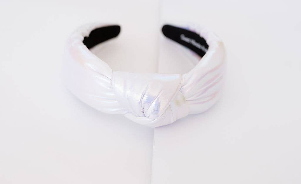 Iridescent USA Headbands: White