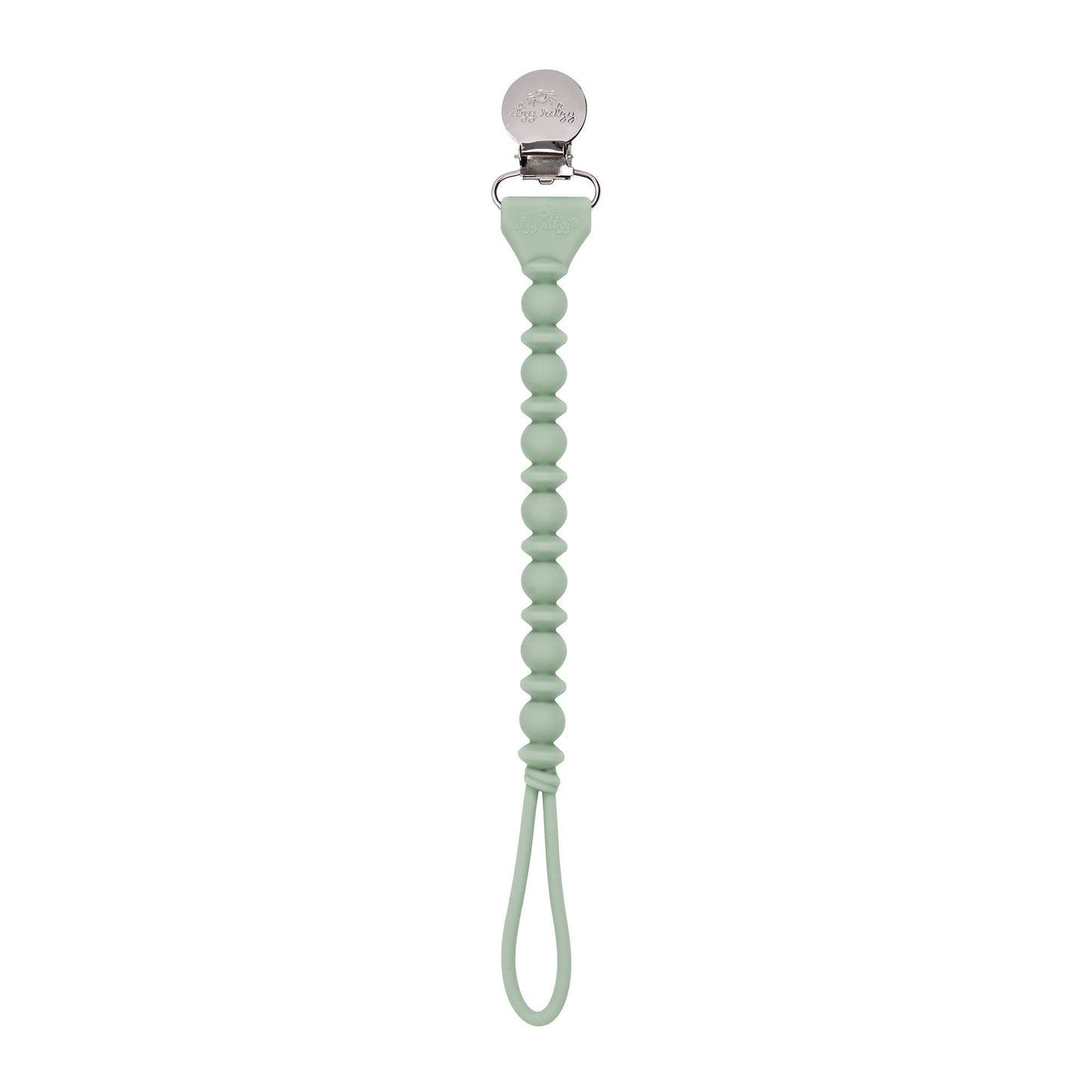 Sweetie Strap™ Silicone One-Piece Pacifier Clips: Pink Beaded