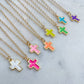 Colorful Cross Necklace, Child size (adjustable)