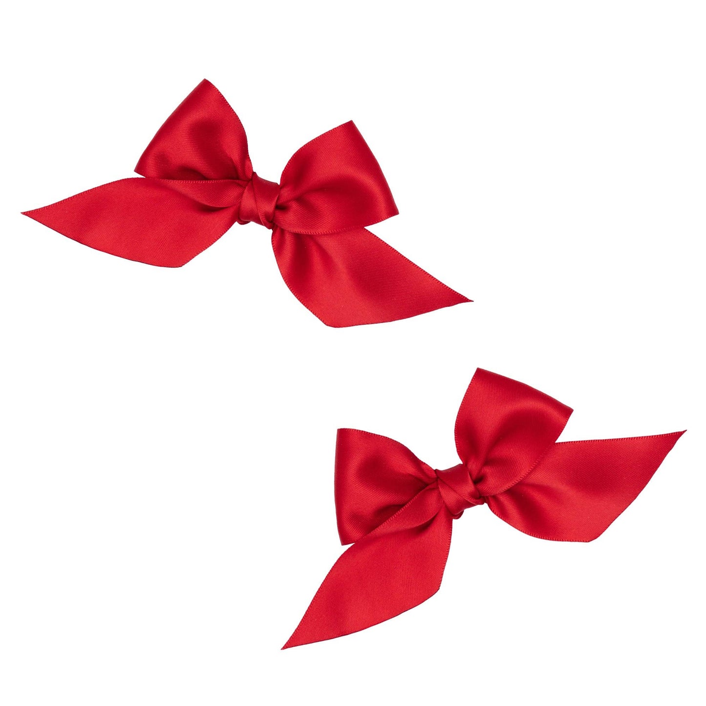 Red 2pk Satin Baby Bloom Clips