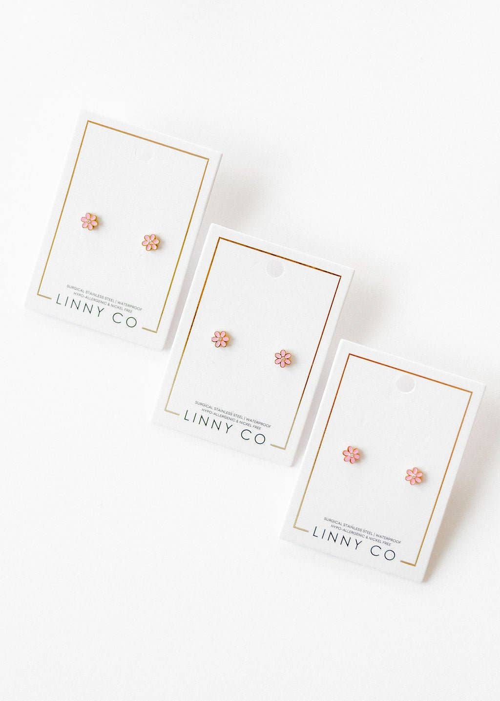 Alli Pink Screwback Stud Earrings
