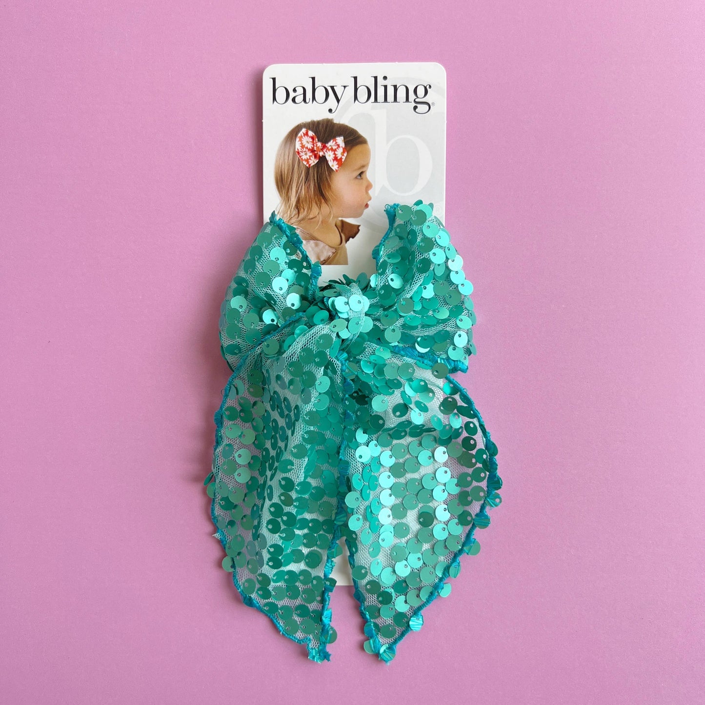 Baby Bling® Big Belle hair bow clip: Light Orchid Butterfly