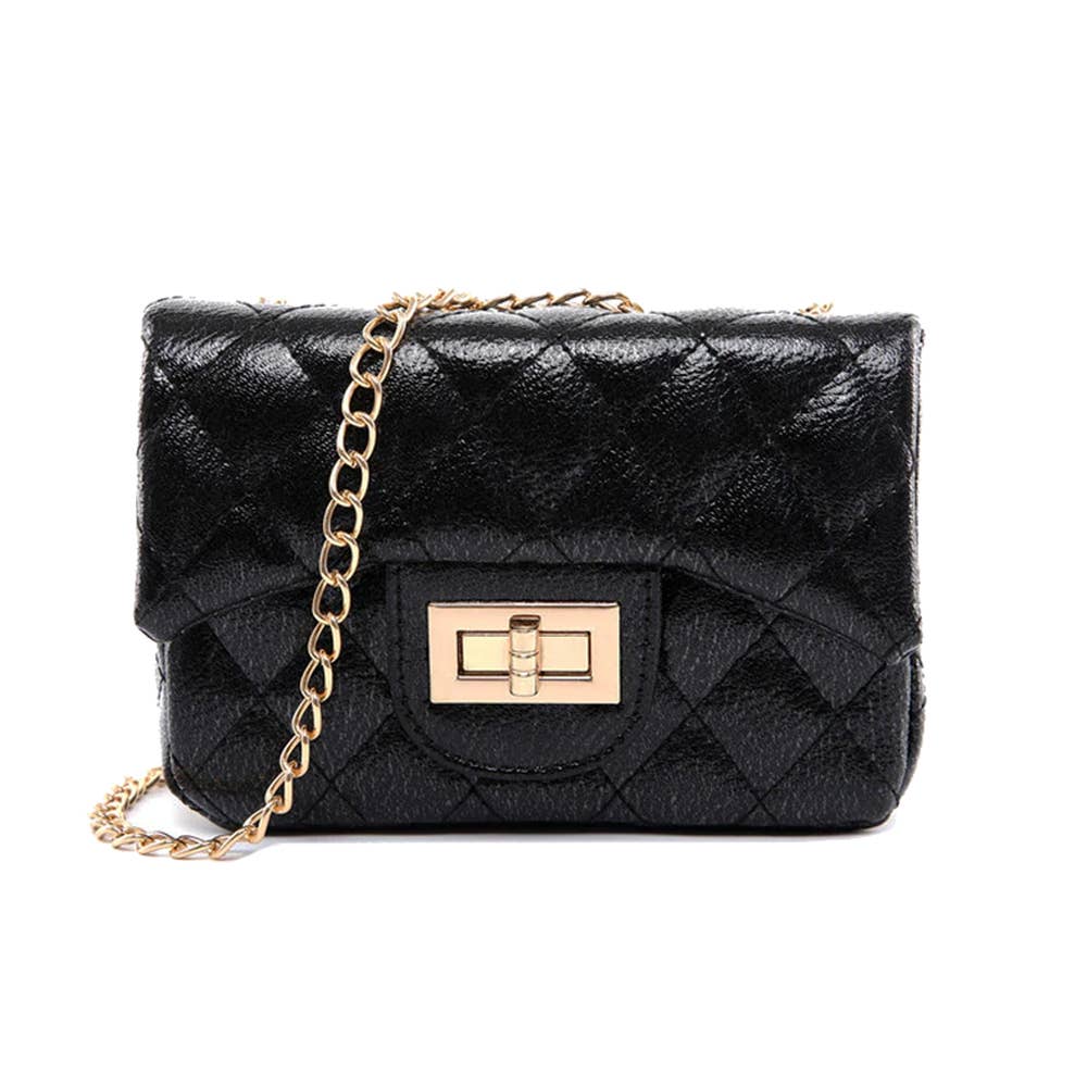 Metallic Classic Mini Purse: Pink
