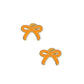Sadie Bow Orange Screwback Stud Earrings