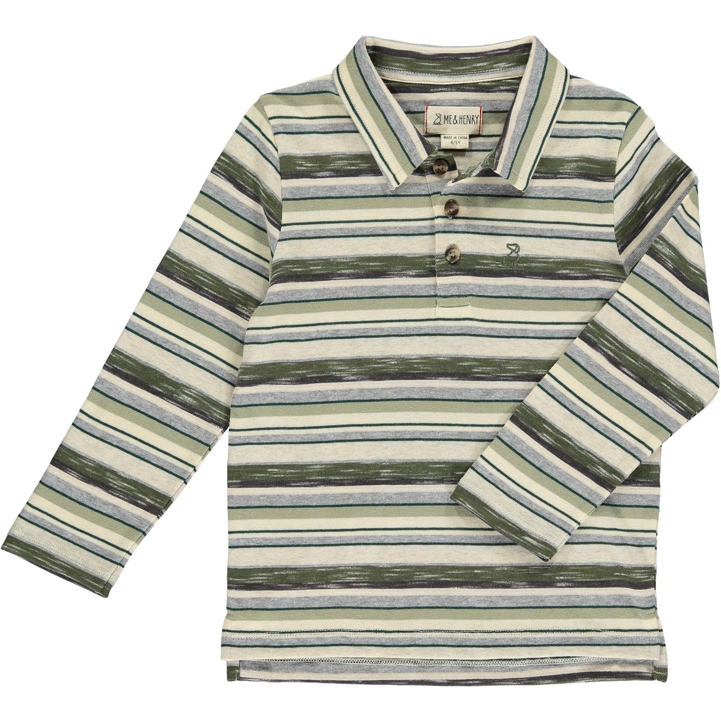 Sage/Cream/Brown Stripe Collared Shirt