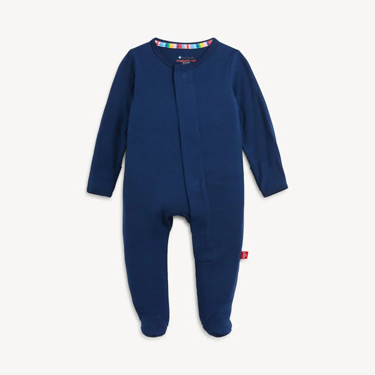 Blue Solid Modal Footie