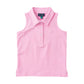 Sleeveless Solid Cotton Polo