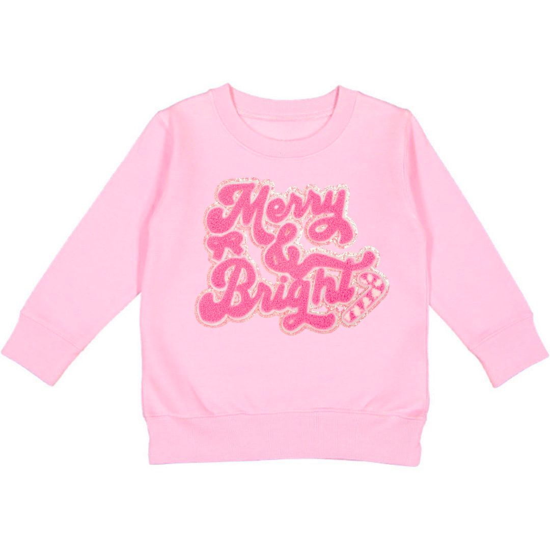 Merry and Bright Patch Christmas Sweatshirt