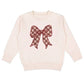 Christmas Plaid Bow Patch Sweatshirt