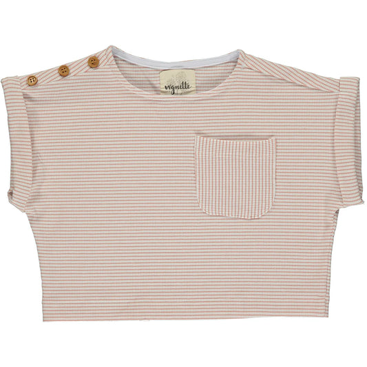 Kassie Mauve Stripe Shirt