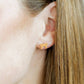Sadie Bow Orange Screwback Stud Earrings