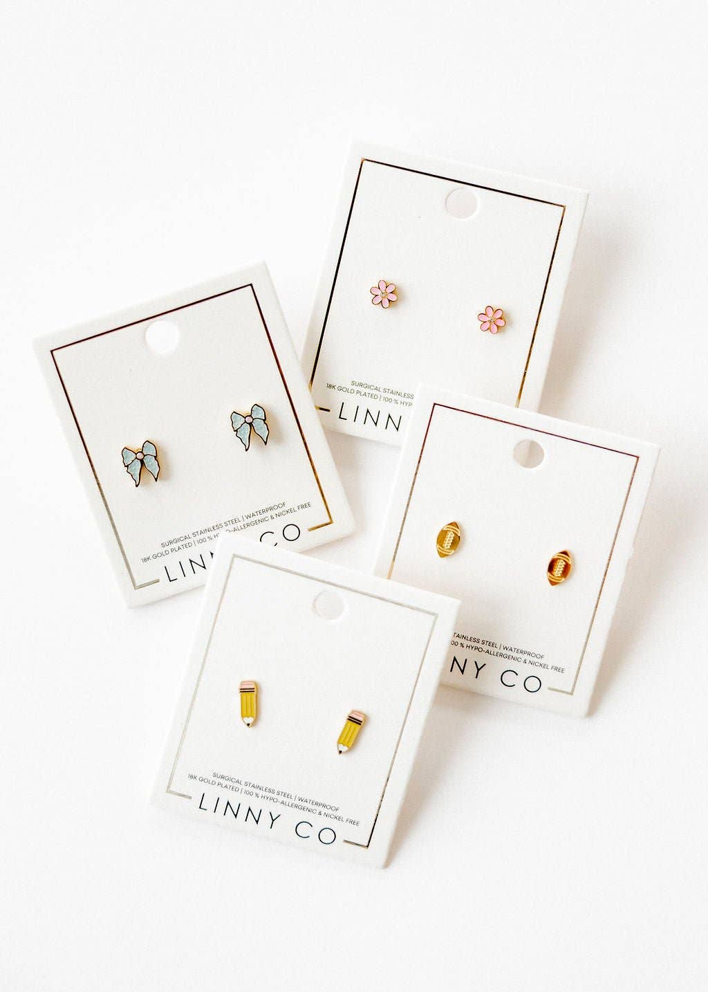 Alli Pink Screwback Stud Earrings