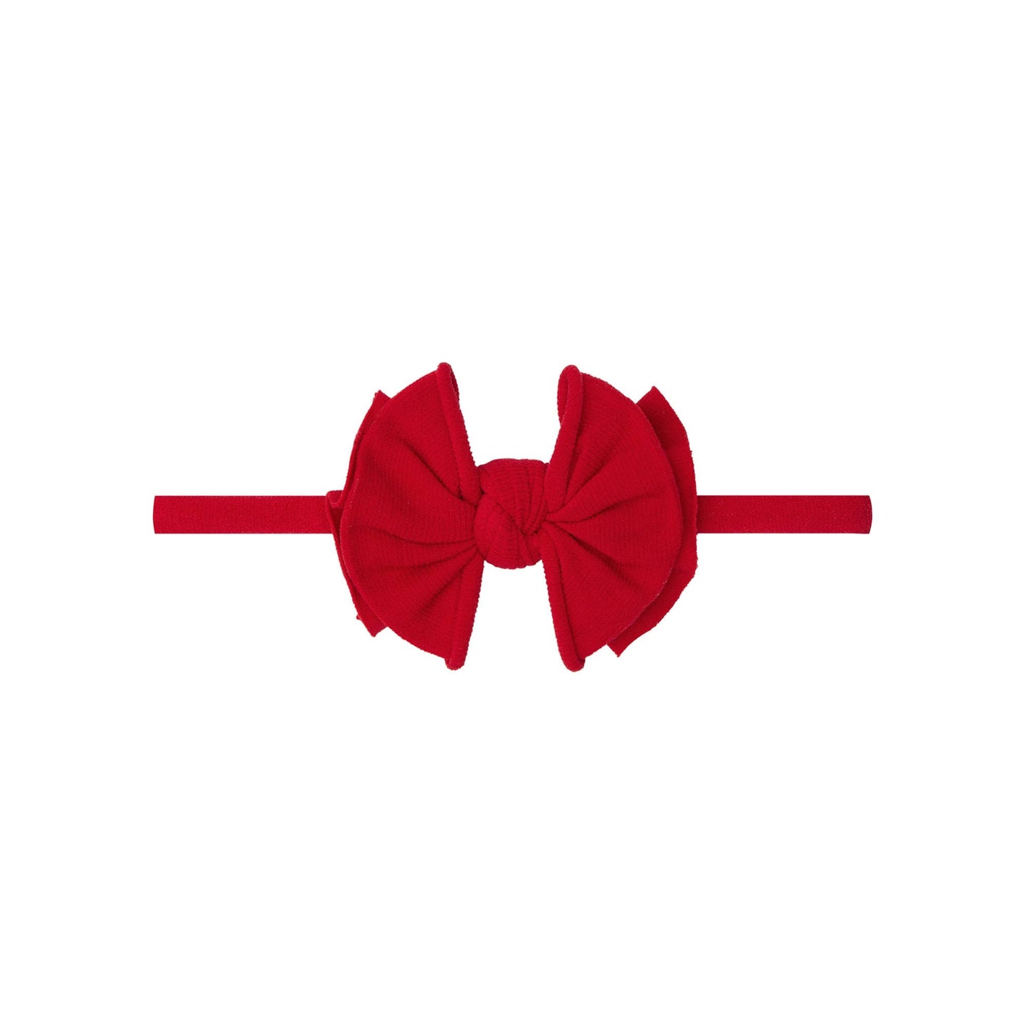 Cherry Red Baby Bling® Baby FAB® Skinny soft nylon bow headband: