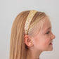 Tapered Chunky Glitter Headband: White
