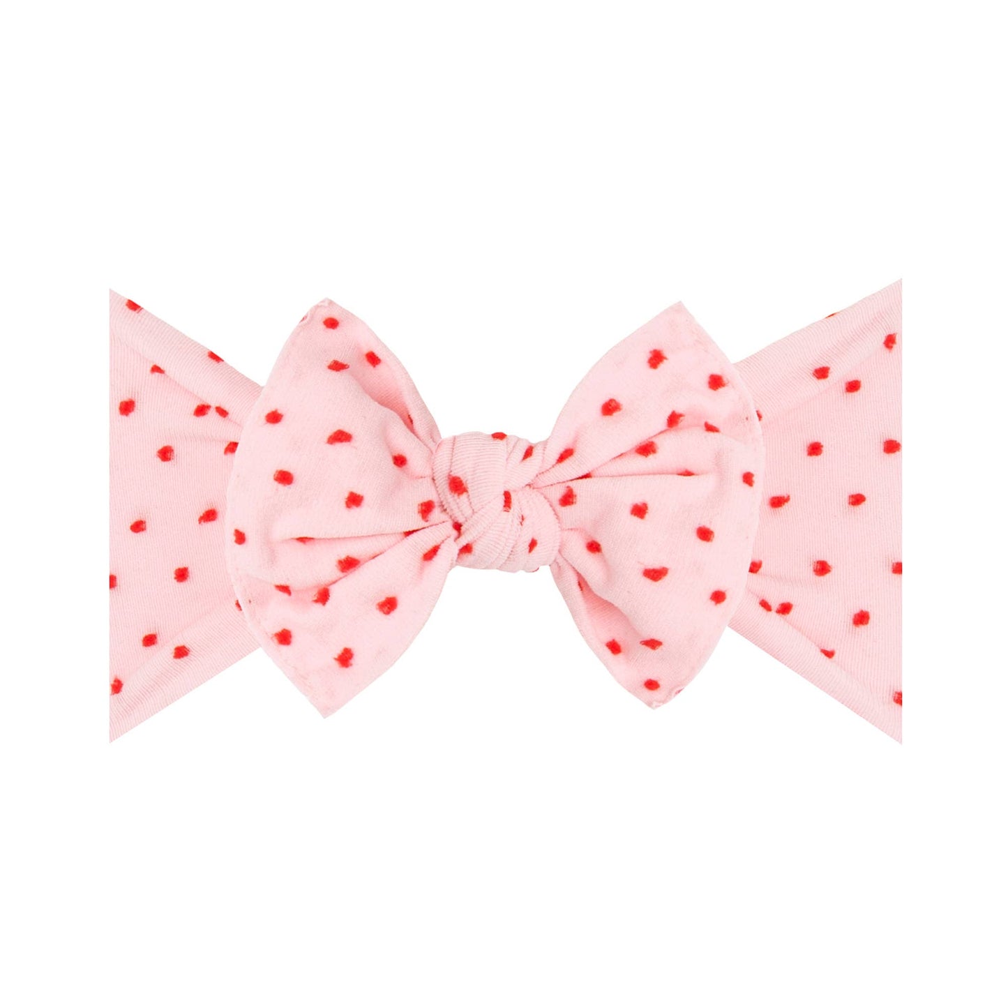 Baby Bling® Shabby Dot Knot: Cherry/Red dot