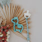 Sweetie Strap™ Silicone One-Piece Pacifier Clips: Blue Beaded