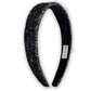 Tapered Chunky Glitter Headband: White