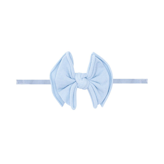 Dusty Blue: Baby Bling® Baby FAB® Skinny soft nylon bow headband
