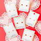 Nora Heart Pink Screwback Stud Earrings