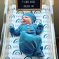 Solid Dusty Blue Bamboo Baby Knot Gown & Hat: Newborn / 7-14lbs+