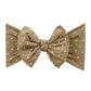 Dusty Blue/White dot Baby Bling® Shabby Dot Knot soft nylon headband: