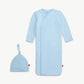 Baby Blue Gown + Hat Set