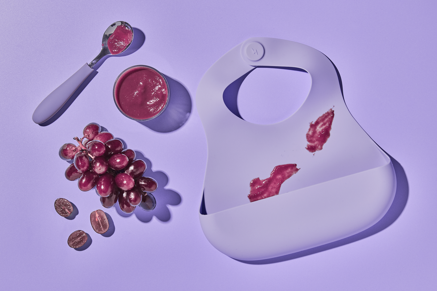 Magnetic Silicone Bib - Grape Crush