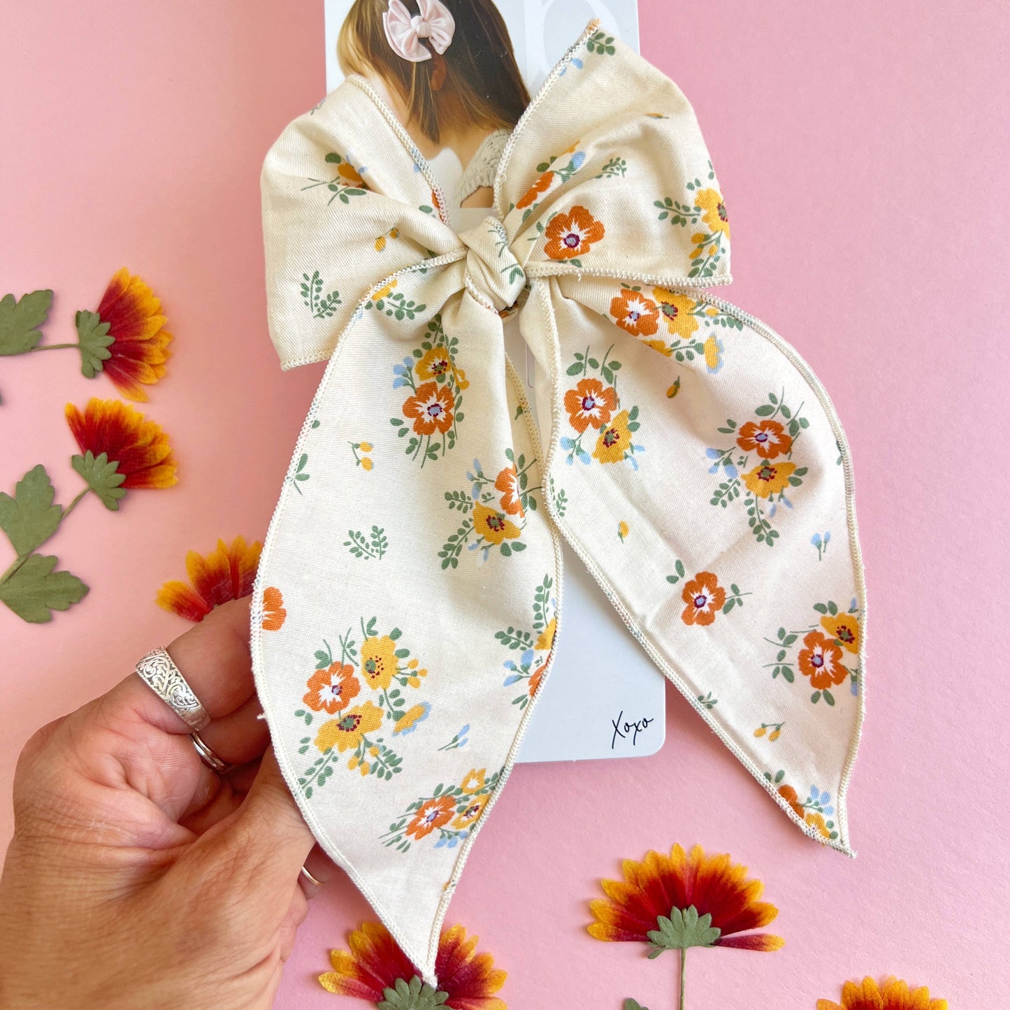 Baby Bling® Big Belle hair bow clip: Light Orchid Butterfly