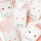 Nora Heart Pink Screwback Stud Earrings