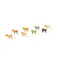 Screwback Stud Earrings - Sadie Bow White