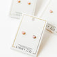 Nora Heart Pink Screwback Stud Earrings