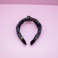 Kids Knot Headband - Rainbow Sequin Knotted Hair Accessories: White