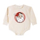 Retro Santa Christmas Long Sleeve Romper - Holiday Baby: 00-3M