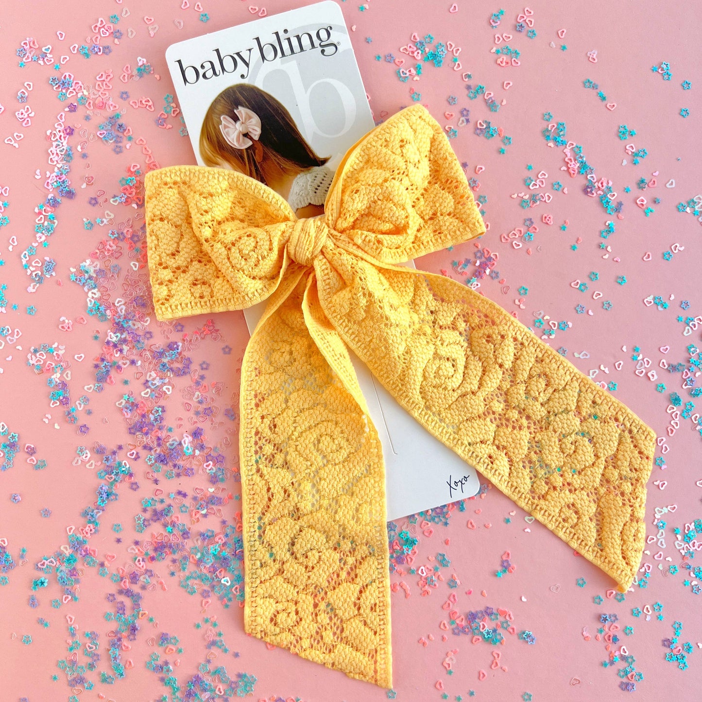 Baby Bling® Big Belle hair bow clip: Light Orchid Butterfly