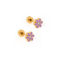 Alli Purple Screwback Stud Earrings