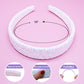 Tapered Chunky Glitter Headband: White