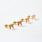 Sadie Bow Orange Screwback Stud Earrings