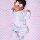 Solid Essentials White Pink Footie: Newborn