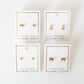 Screwback Stud Earrings - Sadie - Gold