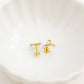 Screwback Stud Earrings - Sadie - Gold