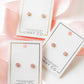 Alli Pink Screwback Stud Earrings