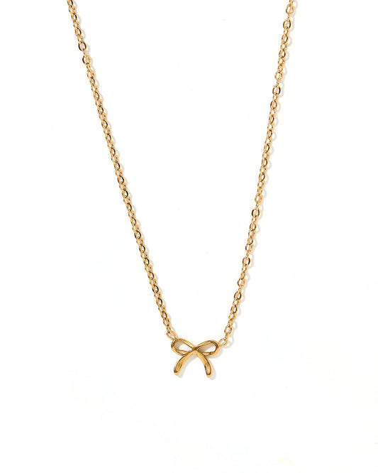 Necklace - Sadie Bow Gold