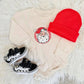 Retro Santa Christmas Long Sleeve Romper - Holiday Baby: 06-12M