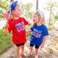 Iridescent USA Headbands: Blue
