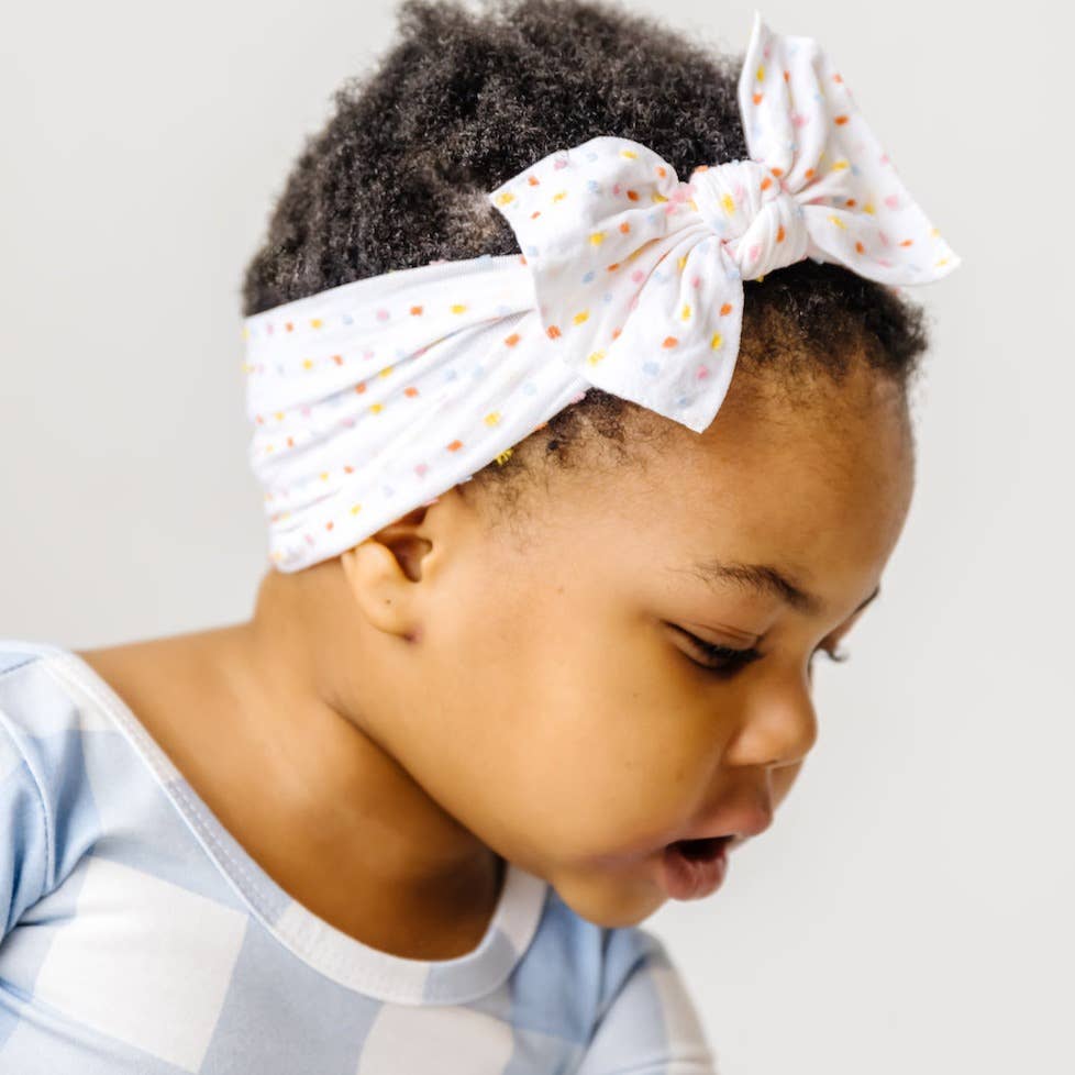 Baby Bling® Shabby Dot Knot: Cherry/Red dot