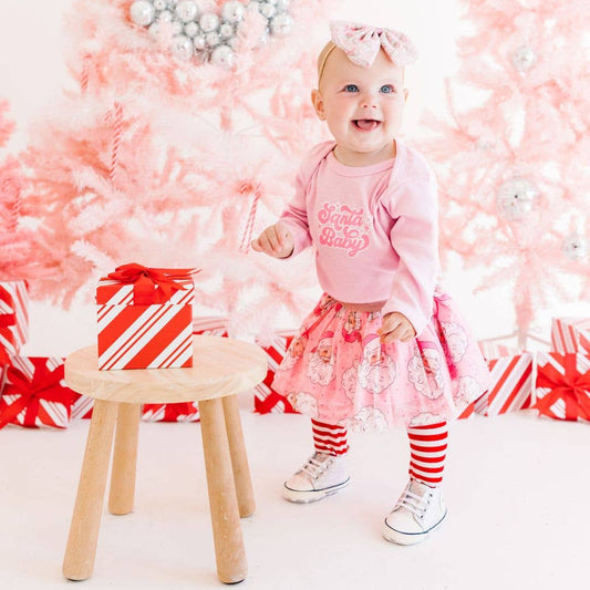 Santa Baby Christmas Long Sleeve Bodysuit - Holiday Baby: 12-18M