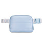 Blue Puffer Belt Bag with Blue Bow Strap