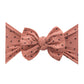 Dusty Blue/White dot Baby Bling® Shabby Dot Knot soft nylon headband: