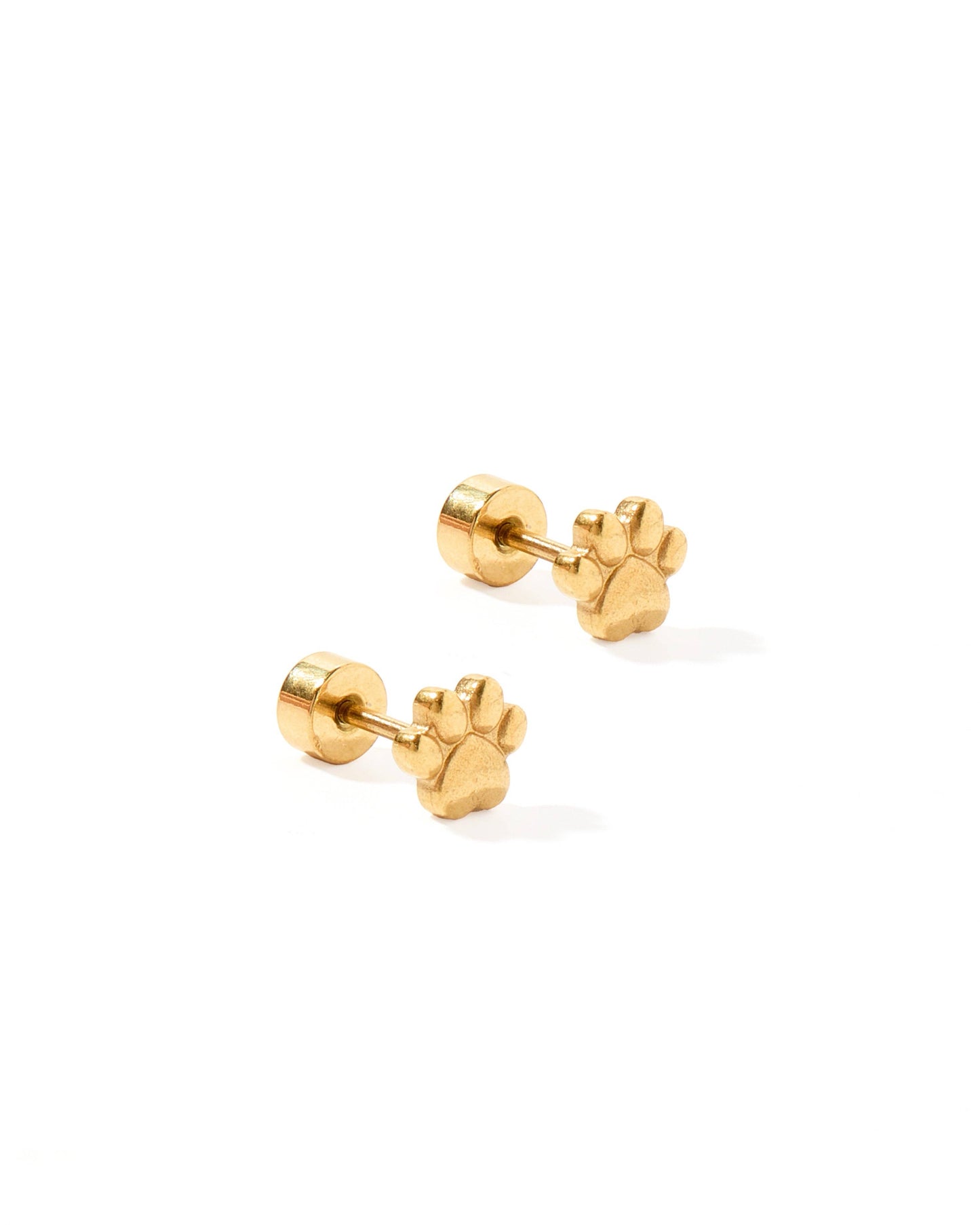 Screwback Stud Earrings - Paw Print